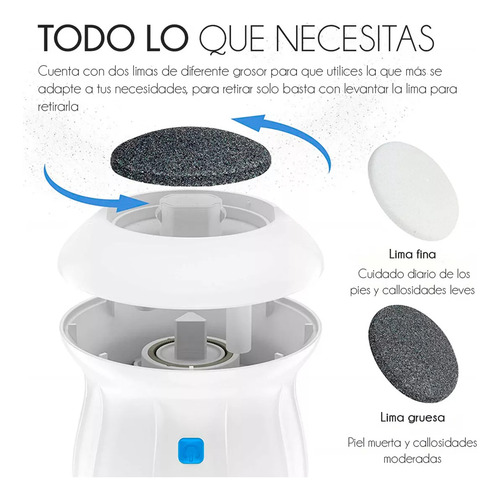 Removedor De Callos Electrico Para Pies Talon Pulidor Lima