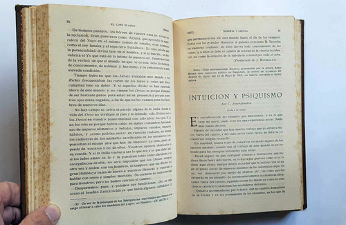 Loto Blanco Anuario De Teosofia Barcelona 1917 Blavatsky (Usado)