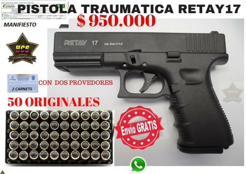 Pistolas, Traumaticas, 9mm, Cañon Abierto, Sp2022, Glock,