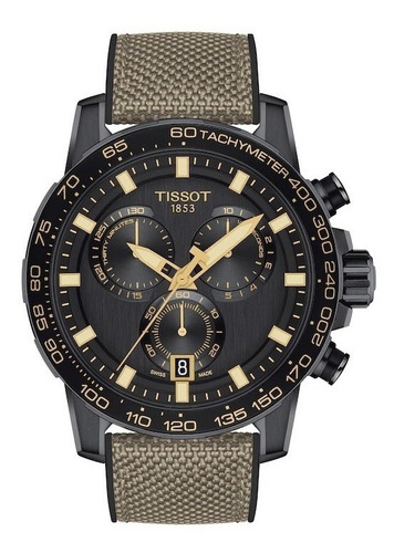 Relogio Tissot Masculino Black T125.617.37.051.01 Supersport Cor da correia Marrom Cor do bisel Preto Cor do fundo Preto