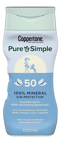 Coppertone Pure & Simple Protector Solar Spf 50