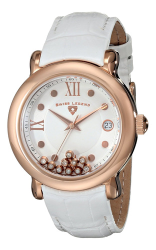 Reloj Mujer Swiss Legend 22388-rg-02 Cuarzo Pulso Blanco En 