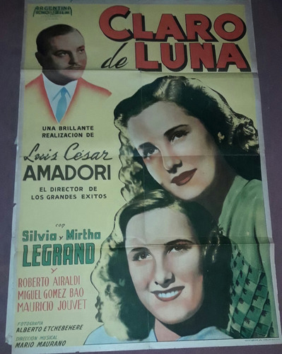 Afiche -claro De Luna - Mirtha Y Sivia  Legrand