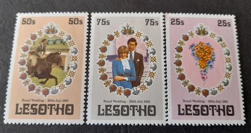 Sello Postal - Lesotho - Boda Real - 1981