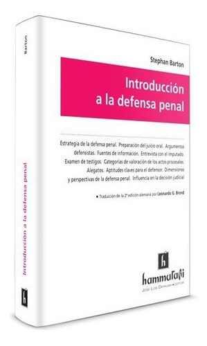 Introduccion A La Defensa Penal - Barton, Stephan
