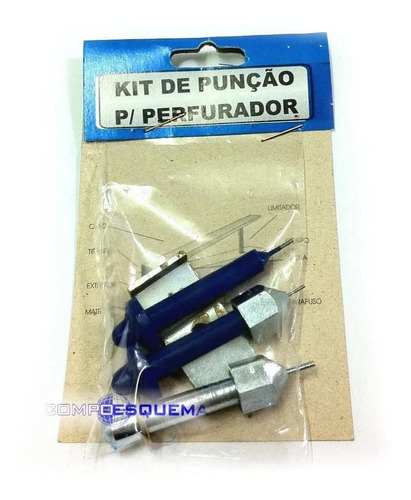 Kit Punção Para Perfurador De Placa 0,8-1,0-1,5mm Suetoku