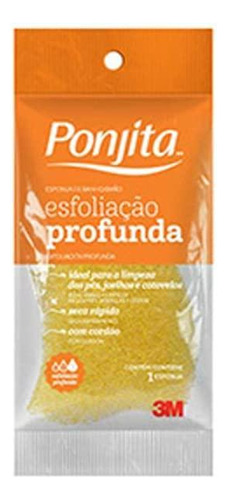 Esponja De Banho Esfoliação Profunda Ponjita Amarelo