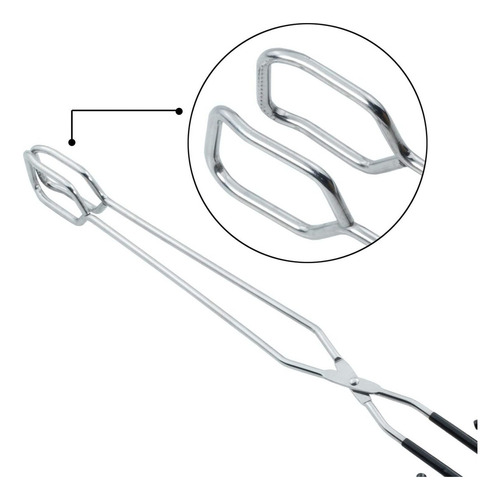 2pcs Pinzas Para Barbacoa De Acero Inoxidable Extra Largas