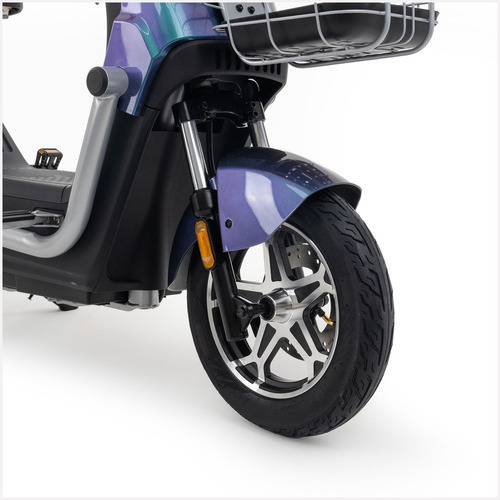 Bicicleta Electrica Magneto Frenos De Disco Velocidad 50km/h Color Azul Acero