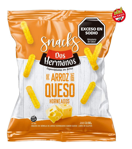 Pack X 10 Snacks Palitos De Queso Dos Hermanos X 80 Grs