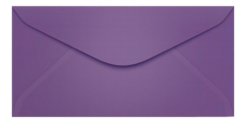 100 Envelopes Ofício Cor Amarelo 11,4x22,9 Cor Roxo