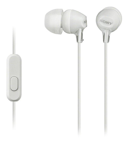 Audífonos In-ear Sony Mdr-ex14ap Blanco Microfono