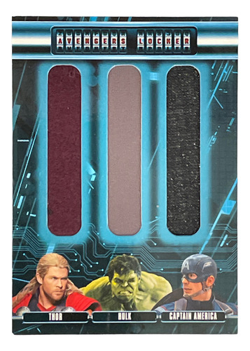 Avengers Locker Upper Deck Costume Card Thor Hulk Captain Am (Usado)