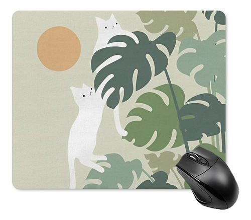 Alfombrilla Mouse Para Juego Cat And Plantmouse Pad 7.1 X