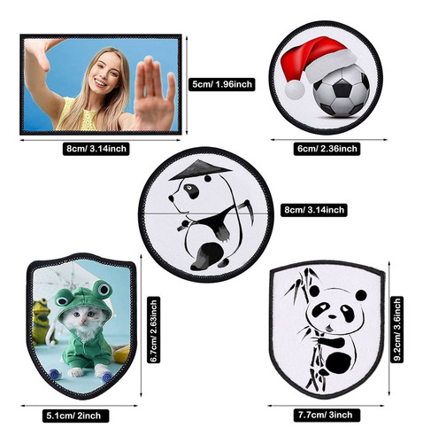 Patches De Sublimação Em Branco, Tecido, Adesivo Térmico, 6