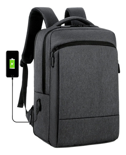 Mochila Morral Casual Para Notebook Impermeable Con Usb