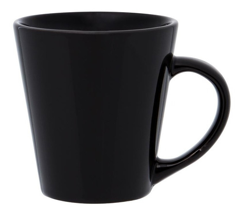 Caneca de cerâmica cônica Drop Mug Oxford 250cc cor preta