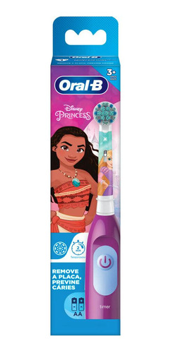 Escova Elétrica Oral-b Princess Disney + 2 Pilhas Aa