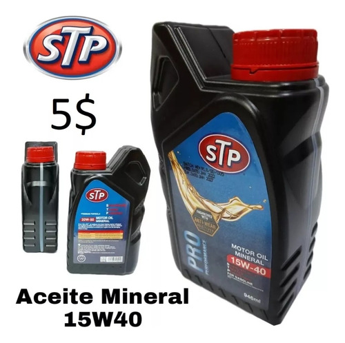 Aceite Mineral 15w40 Marca Stp Grado Api Sn