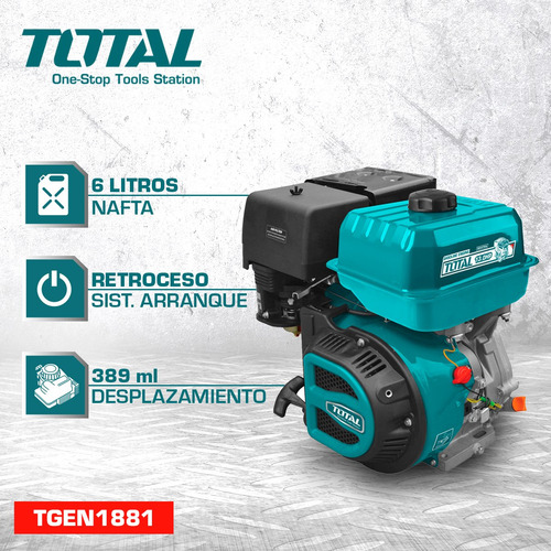 Imagen 3 de 8 de Motor Naftero Horizontal 13hp Total