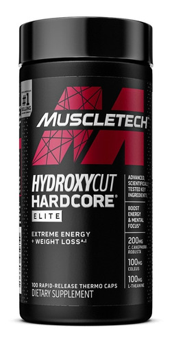 Hydroxycut Hardcore Elite  100 Caps, Muscletech (ojo Copias)