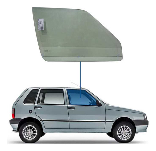 Vidro Porta Direita Fiat Uno 2001 Tritemp