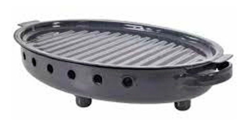 Imagen 2 de 3 de Brasero Parillin Oval Esmaltado Sue 40 Cm