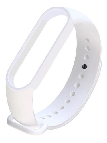 Pulseira Para Xiaomi Mi Band 5 + Pino De Metal Cor Branca