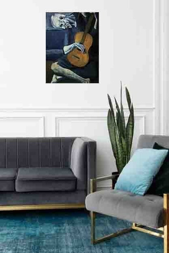 Cuadro Decorativo Canvas Viejo Guitarrista Ciego/p.p 40*30cm