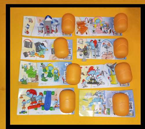 Kinder Sorpresa Pitufos En La Ciudad Lote 8 Figuras (Usado)