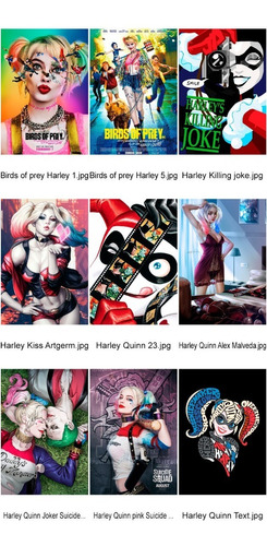 13 Posters Harley No Batman Joker Exhibidor Individual Reuso