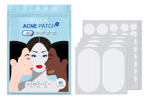 I Pimple Patches, 5 Tamaños Y 80 Parches Para Brotes Grandes