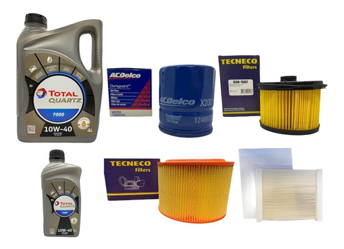 Kit 4 Filtros Y 5 Lt Aceite Peugeot Partner 1.9 Diesel 00a08