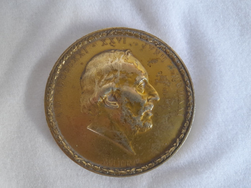 Medalla Bartolomé Mitre Por Rogelio Yrurtia 7.5 Cm