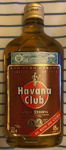 Antiguo Ron Cubano Havana Club Añejo 20 Años Grad. Alcoh.40%