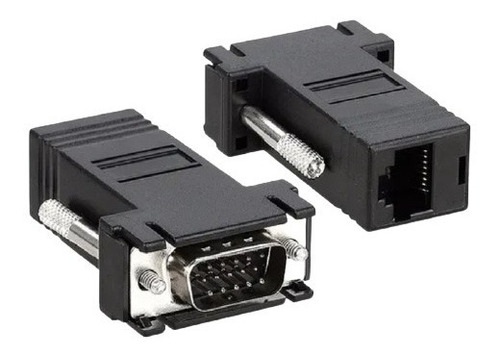 Imagen 1 de 4 de 2 Extensores Vga Macho Por Utp Cat5 Cat6 25 Metros