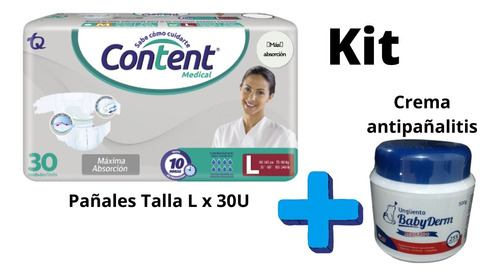 Pañales Content Y Crema Babyder - Unidad a $3667