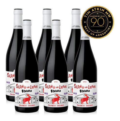 Imagen 1 de 2 de Vino Orgánico Colonia Las Liebres Bonarda Clásica Caja X6