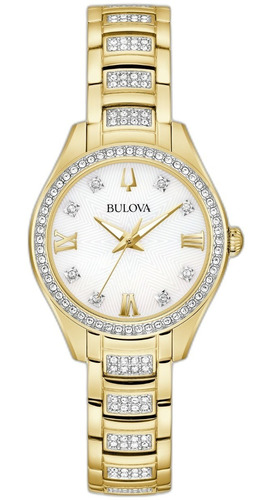 Reloj Bulova Gemini Para Dama 98l306 Coleccion Crystal