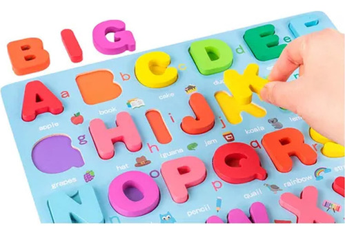 Bloques De Madera Con Forma De Abecedario Para Niños