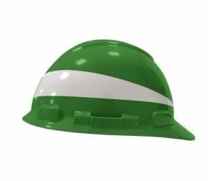 Casco Seguridad Color Verde Con Reflectivo 3m - Aprobado