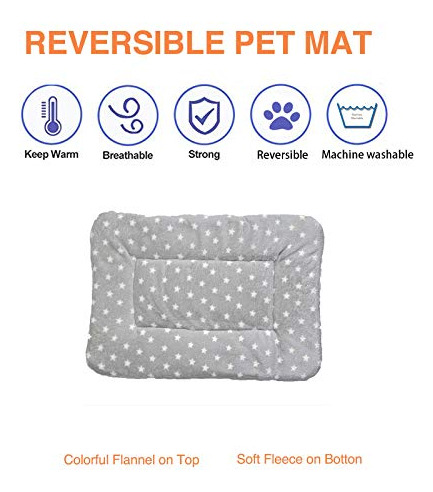 Cama Mascotas Reversible, Suave Y Lavable, Para Perros Y
