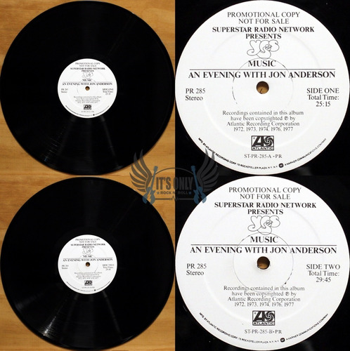 Lp Yes - Music / An Evening With Jon Anderson ( Promo/ Raro) (Usado)