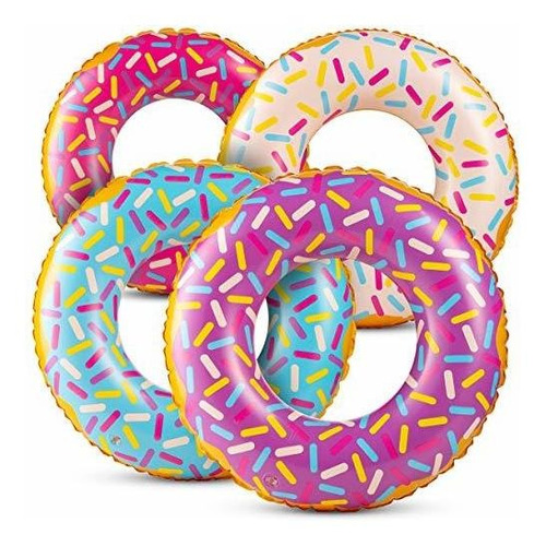 Donuts Inflables (pack Of 4) 24 Inch Sprinkle Donut 55gkw
