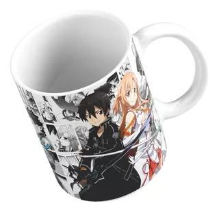 Taza Mug 11oz Anime Sao Sword Art Online Kirito Asuna