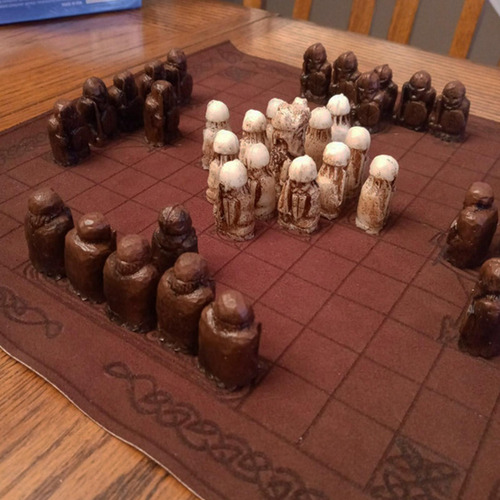 Juego De Ajedrez Vikingo Piezas De Ajedrez De Resina Con Caj
