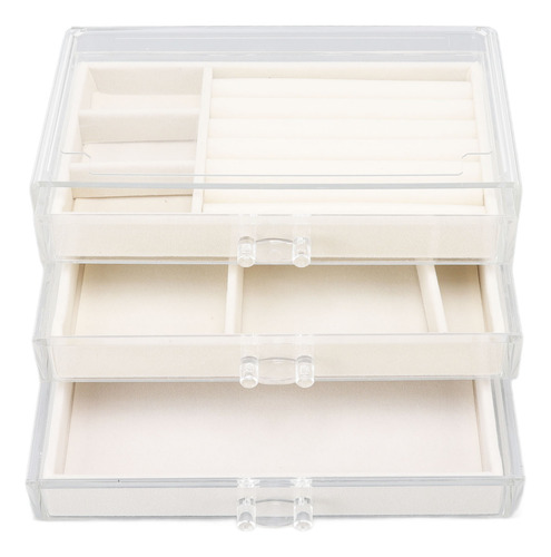 Caja De Almacenamiento De Joyas De Acrílico Transparente Con