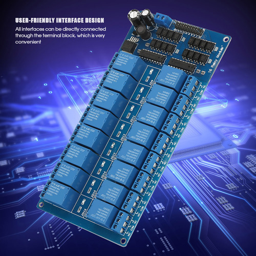 Placa De Control De Interfaz De Módulo De Relé 12v De 16 Can