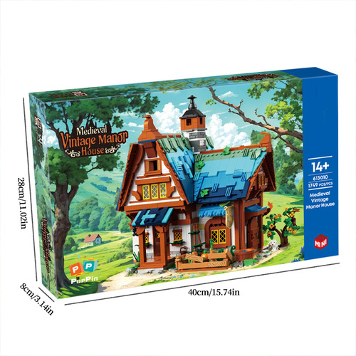 Set De Bloques De Construcción Modelo De Casa Señorial Medie