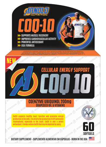 Coenzima Q10 Coq10 200mg Ubiquinol 60 Caps Arnold Nutrition Sabor Sem sabor